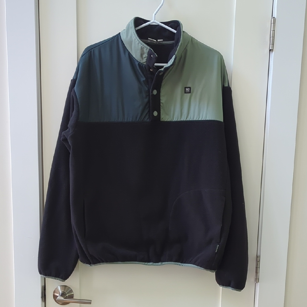 Tentree Black and Green Lightweight Shirt Jacket